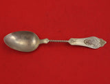 Saxon Stag by Duhme Coin Silver Teaspoon BC Twisted Handle Pointed End 6 3/8"