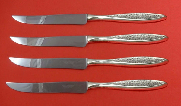 Snowflake by International Sterling Steak Knife Set 4pc Texas Sized Custom