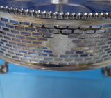 Beaded by Deane and Co London Bridge English Silverplate Cruet Set Holder #5961
