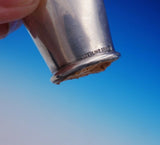 Sterling Silver Overlay Glass Liquor Bottle 10 1/2" Tall x 3 1/4" (#3775)