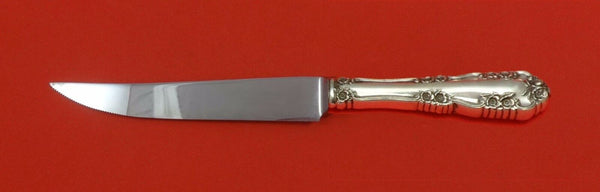 Wild Rose Old by International Sterling Silver Steak Knife Serrated HHWS Custom