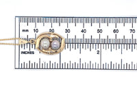 14k Yellow Gold Cultured Pearl Pendant with Chain Contemporary Jewelry (#J6225)