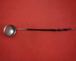 Scottish Georgian Sterling Silver Toddy Ladle with Twisted Horn Handle 14 1/2"