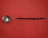 Scottish Georgian Sterling Silver Toddy Ladle with Twisted Horn Handle 14 1/2"