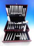America by Schiavon Sterling Silver Flatware Dinner Set Service 62 Pcs Italy
