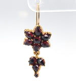 Genuine Natural Bohemian Garnet Drop Dangle Earrings w/ New 14k Wires (#J6488)