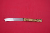 Kozuka by Unknown Mixed Metals Fish Knife bronze handle w/ bird and leaves 7"