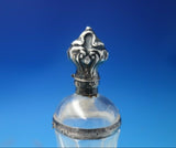Sterling Silver and Cut Crystal Perfume Bottle circa 1910 4 1/4" x 1" (#5548)