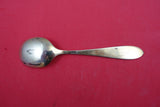 Norwegian Sterling Ice Cream Spoon light green enamel by N.M. Thune-Oslow 5 1/2"