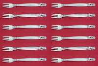 Acorn by Georg Jensen Sterling Silver Cocktail Fork Set 12 pcs 5 3/4"