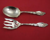 Mille Fleurs by International Sterling Silver Salad Serving Set AS 8 1/2"
