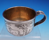 McChesney Co Sterling Silver Child's Cup Acid Etched Farm Animals #W3-13 (#3655)