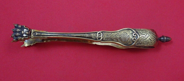 Puiforcat Sterling Silver Ice Tong Vermeil 6 1/2" Gold Washed Paris France