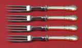 Modern Victorian by Lunt Sterling Silver Fruit Fork Set 4pc HH WS Custom Made 6"