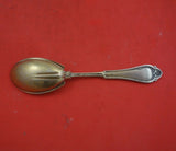 Venetian by Wood and Hughes Sterling Silve Ice Cream Spoon Gold Washed 5 1/2"