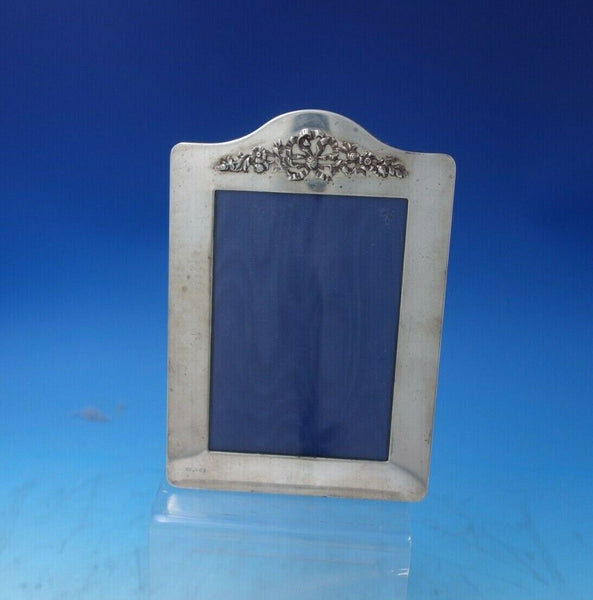 J.B. Ltd English Sterling Silver Picture Frame with Bow and Flowers (#5778)