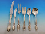 Guildhall by Reed & Barton Sterling Silver Flatware Set Service 74 pcs Floral