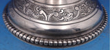 Italian Sterling Silver Goblet with beaded floral & engraved design (#8370)