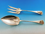 Applied Metals by Gorham Sterling Silver Salad Set 2pc with Fish Cherries Leaves