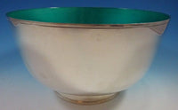 Towle Sterling Silver Punch Bowl and Cups with Turquoise Enamel (#1392)