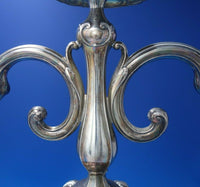 Hugo Bohm German .800 Silver Candelabra Pair 3-Light 21 1/2" Tall (#5678)