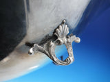 Italian 800 Silver Fruit Bowl with Scalloped Edge and Applied Feet  (#4288)