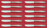 Stradivari by Wallace Sterling Silver Butter Spreader HH Mod Set 12 pcs 6 1/4"