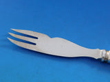 Lap Over Acid Etched by Tiffany Sterling Silver Melon Fork / Knife Leaves 8 1/8