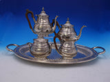 Portuguese .833 Silver Tea Set 5-Piece with Fluted / Ribbed Design (#3688)
