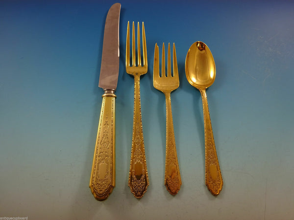 Mary II Vermeil by Lunt Sterling Silver Regular Size Place Setting(s) 4pc