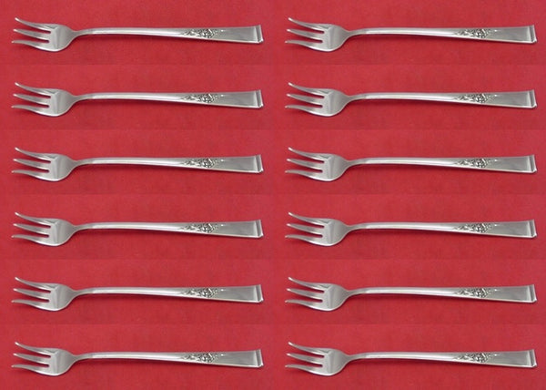 Classic Rose by Reed and Barton Sterling Silver Cocktail Fork Set 12 pcs 5 1/2"