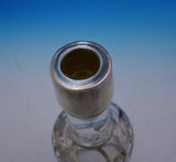 Sterling Silver Overlay Glass Liquor Bottle 10 1/2" Tall x 3 1/4" (#3775)