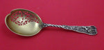 Reed and Barton Sterling Silver Pea Spoon GW Pcd Heavy Cast Bright Cut 9 3/8"
