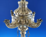 Silverplate Hookah / Water Pipe with Four Chains Various Implements (#6493)