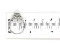 14k White Gold Filigree Deco .47ct Genuine Natural Aquamarine Ring Size 7 #J7155