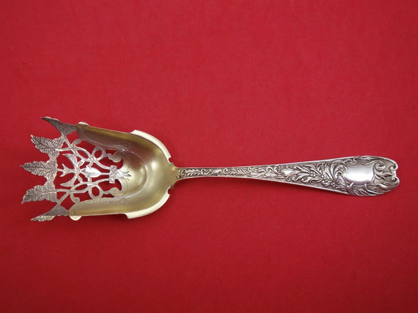 Aeolian by Knowles Sterling Silver Nut Scoop GW Bright-Cut Pcd w/ Leaves 7 1/4"