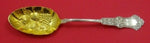 Alhambra by Whiting Sterling Silver Berry Spoon Gold Washed 8 3/8"