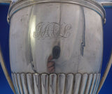 English Georgian Sterling Silver Samovar with Coat of Arms Dogs Flowers (#4051)