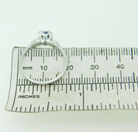 Platinum .49ct Genuine Natural Sapphire and Diamond Ring (#J4590)