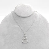 14k Gold Filigree Genuine Natural Rock Crystal Diamond Pendant Orig Chain #J6880