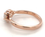 14k Rose Gold Genuine Natural Australian Opal and Diamond Ring Size 7 (#J7489)