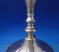 Kalo Sterling Silver Candlestick Pair Handwrought with Family Crest (#7177)