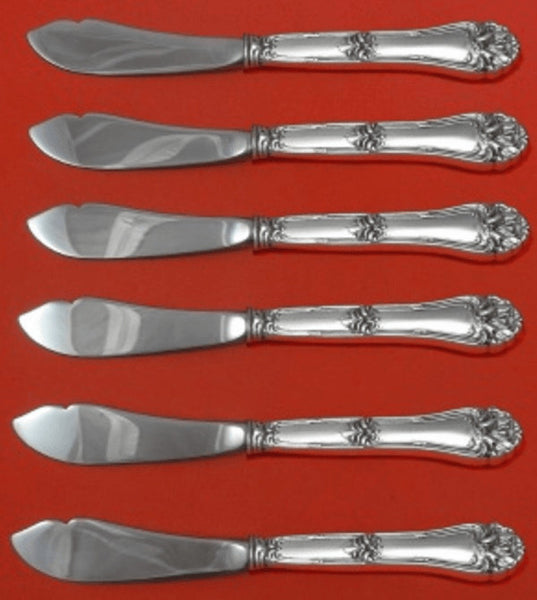 Champlain by Amston / Frank Whiting Sterling Silver Trout Knife Set 6pc Custom
