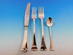 Kronesolv by J Tostrup Norway Sterling Silver Flatware Set Service 24 Pieces
