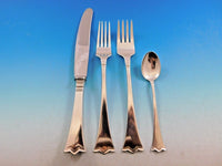 Kronesolv by J Tostrup Norway Sterling Silver Flatware Set Service 24 Pieces