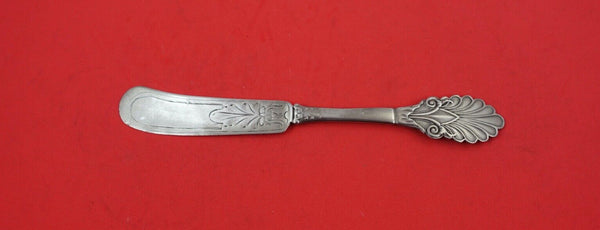 Grecian by Gorham Silver Butter Spreader FH w/ engraved blade coin 6 3/4"