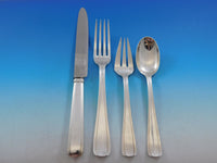 Bayonne by Alexandre Vaguer French 950 Silver Flatware Set Service Paris 122 pcs