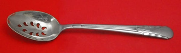 Orchid by International Sterling Silver Serving Spoon Pierced 9-Hole Custom
