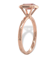 14k Rose Gold 1.00 Carat Genuine Natural Oregon Sunstone Solitaire Ring (#J7160)