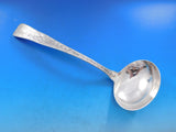 Lap Over Edge Acid Etched by Tiffany Sterling Oyster Ladle w/ Oysters Seaweed